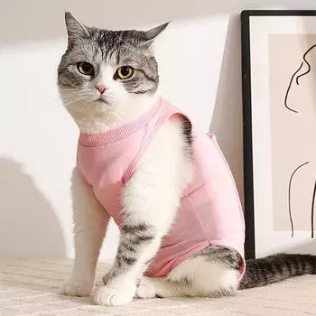 Для кошек женского пола Подходит для всех сезонов Регулируемая одежда для отлучения Костюм для восстановления питомца Стерилизация Легко носить Дышащие принадлежности для домашних животных Ручная работа L синий