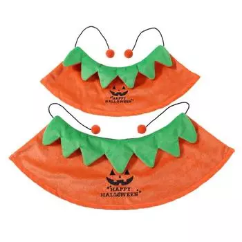 для костюма кошки Тыквенный плащ с принтом Happy Halloween Черный плащ с летучей мышью Pr X3UC
