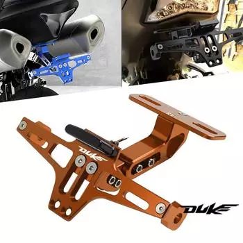 Для KTM Duke 125 200 390 790 990 1190 мотоцикл регулируемый задний хвостовой упор держатель номерного знака кронштейн светодиодные фонари аксессуары