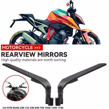 Для KTM DUKE 200 125 390 690 790 1050 1290 Мотоциклетное ветровое крыло боковое зеркало заднего вида регулируемое вращающееся Аксессуары для мотоциклов