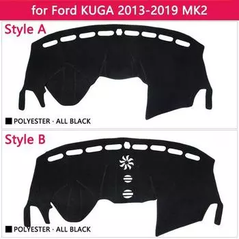 для KUGA 2013 2014 2015 2016 2017 2018 2019 Mk2 Escape противоскользящий коврик на приборную панель накладка солнцезащитный козырек коврик для приборной панели автомобильные аксессуары A LeftHandDrive чёрный