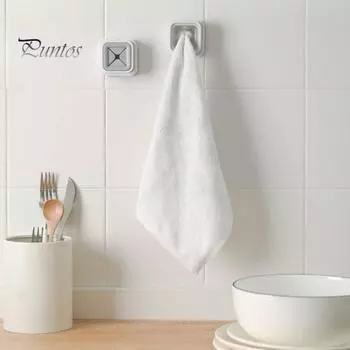 Для кухни водонепроницаемый держатель для полотенец настенный силиконовый деликатный экономящий пространство вешалка для ванной комнаты чёрный