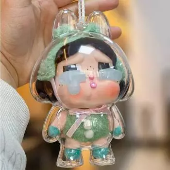 Для Labubu Crybaby Прозрачный Защитный Чехол Плюшевая Кукла Игрушка Чехол Коробка для Хранения 17*12*9.5cm