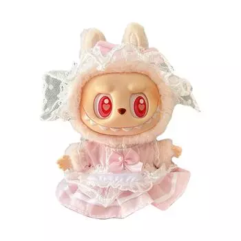 Для Labubu V2 Роскошная одежда на заказ 17 см Печатные шляпы Великолепные платья Аксессуары Кукольная Labubu Милая одежда В наличии J