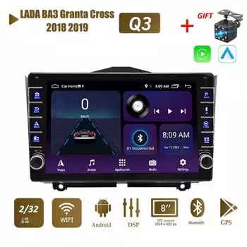 Для LADA BA3 Granta Cross 2018 2019 с кнопкой Android автомобильный радиоприемник мультимедийный плеер навигация стерео GPS 2 din Carplay 2 + 32 ГБ 1+16GB