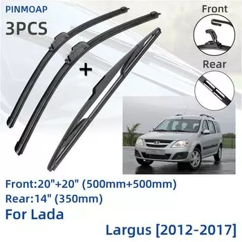 Для Lada Largus 2012-2017 передние и задние щетки стеклоочистителя резак аксессуары J Hook 2012 2013 2014 2015 2016 2017