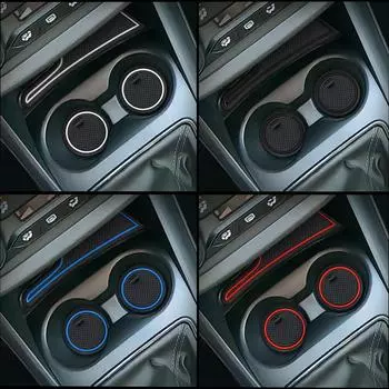 для Lada Vesta 2015 - 2019 противоскользящий коврик для чашки с прорезью для ворот, аксессуары, 6 шт., ПВХ-подставка 6pcs