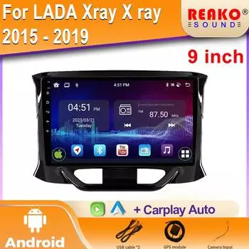 Для LADA Xray X ray 2015 - 2019 Android OS Wireless CarPlay Auto Car Radio Multimedia Video Player 4G WIFI GPS Camera Navigation 4 core 1GB+32GB carplay