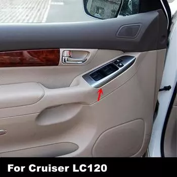 Для Land Cruiser 120 LC120 2003-2009 стеклянная панель подъема окна из нержавеющей стали чёрный