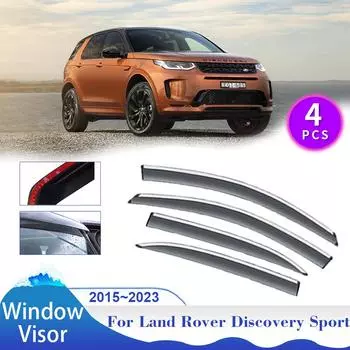 Для Land Rover Discovery Sport L550 2015~2024 Окна Козырек Дефлектор Дождевик Навесы Вентиляционные Дымозащитные Чехлы Аксессуары прозрачный