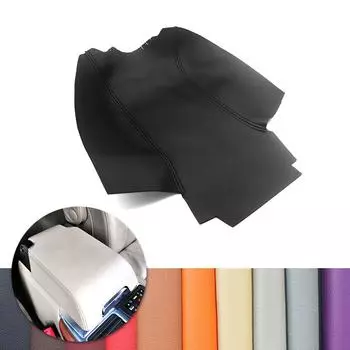 Для Land Rover Range Rover Sport 2006-2011 2012 2013 салон автомобиля центральная консоль подлокотник коробка кожаный чехол из микрофибры чёрный