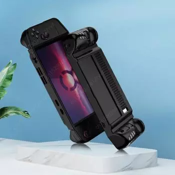 Для Lenovo Legion GO TPU защитный чехол для портативной игровой консоли защитный чехол противоударный с подставкой 2 шт закаленное стекло чёрный