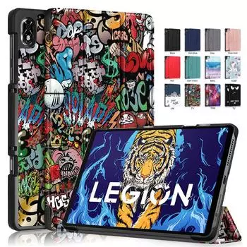 Для Lenovo LEGION Y700 8,8-дюймовый чехол для планшета из искусственной кожи Smart Shell, чехол-подставка для Legion Y700 TB-9707F 2022, смарт-кожа Legion Y700 чёрный