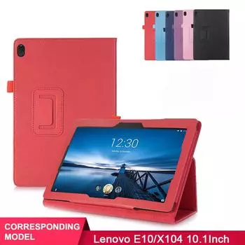 Для Lenovo Tab E10 TB-X104F чехол из искусственной кожи 10,1 дюйма, защитный чехол для планшета, защита от падения, противоударный противоударный чехол-подставка красный