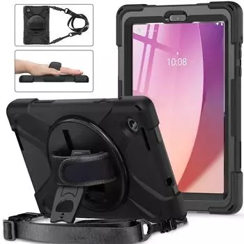 Для Lenovo Tab M8 (4-е поколение) Чехол, противоударный чехол для Lenovo Tab M8 TB-300FU/TB-300XU 8,0 дюйма, 2023, чехол с подставкой, плечевой ремень M8 4rd Gen 2023 красный