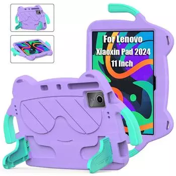 Для Lenovo Xiaoxin Pad 2024 (11 дюймов) Детский чехол с ручкой, противоударный, устойчивый к падениям, чехол для Xiaoxin Pad 2024 11 Xiaoxin Pad 2024 синий