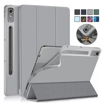 Для Lenovo Xiaoxin Pad Pro 12.7 Чехол складной из искусственной кожи противоударный чехол для Xiaoxin Pad Pro 12 7 умный чехол для Lenovo P12 12.7 Xiaoxin Pad Pro 12.7 светло-серый