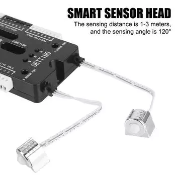 Для лестницы гибкая полоса внутренний светодиодный датчик движения 32 канала регулируемая яркость DC 12V 24V лестничный контроллер освещения комплект чёрный