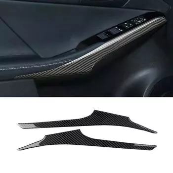 Для Lexus IS250 2013-подлокотник внутренней двери автомобиля, декоративная крышка, наклейка, отделка, углеродное волокно, автоаксессуары чёрный