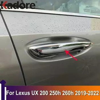 Для Lexus UX 200 250h 260h 2022 хромированная крышка ручки боковой двери, отделка, наклейка для стайлинга автомобиля, украшение ABS Chrome