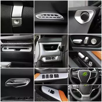 Для Lexus UX UX200 UX250 2018-2024 салон автомобиля центральный пульт управления модификация рамы крышка отделка внешний стиль матовый серебристый ремонт