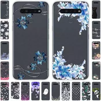 Для LG V50 V40 V60 Thinq K51 чехол прозрачный бампер Мягкий чехол из ТПУ для LG K51 силиконовый прозрачный чехол для LGV50 V 40 милый For LG V60 Thinq