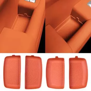 Для Li Lixiang L7 L8 L9 2024 2024 автомобильная силикагелевая дверная накладка для хранения аксессуаров антицарапающая ручка для чаши Inne J6j7 оранжевый