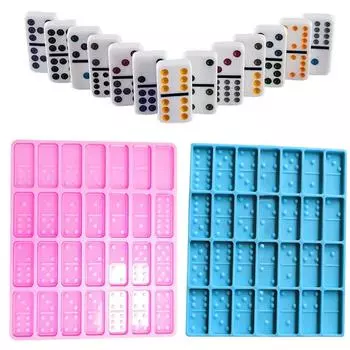 для литья кулон смолы DIY ремесла формы для конфет домино формы для украшения торта ювелирные изделия инструмент для изготовления серый