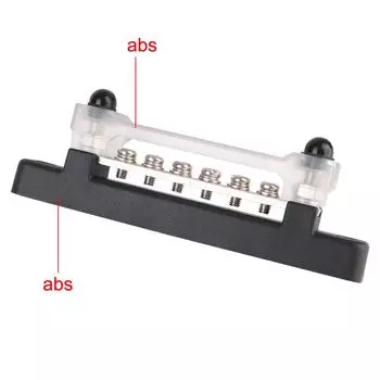 Для лодки, грузовика, автофургона, автомобиля, 6-контактная шинопроводная вилка 48 В 150 А постоянного тока, блок распределения питания, электрораспределительная шина красный