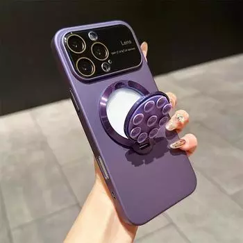 Для Magesafe Магнитный беспроводной зарядный чехол для телефона iPhone 16 15 14 Plus 13 12 11 Pro Max Подставка Присоска противоударный чехол For iPhone 16 Pro Max белый