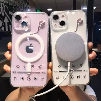 Для Magesafe Магнитный прозрачный беспроводной зарядный чехол для iPhone 11 12 13 14 15 Pro Max Plus X iPhone 16 Pro Max Противоударный чехол для ПК iPhone 16 Pro Max