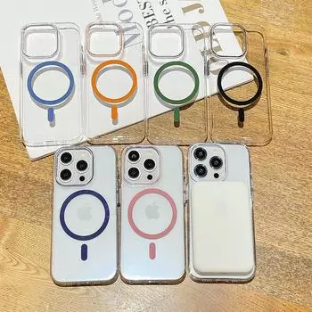 Для Magsafe акриловый прозрачный чехол для iPhone 13 12 14 15 Pro Max Plus ультратонкий прозрачный жесткий беспроводной зарядный магнитный чехол iPhone 12 белый