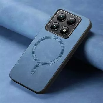 для Magsafe кожаный чехол для телефона Xiaomi 14T Pro 14 Pro Ultra 13T матовый противоударный магнитный беспроводной зарядный чехол-накладка For Xiaomi 14T коричневый