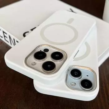 Для Magsafe Liquid Silicone Case для iPhone 16 15 13 12 14 Pro Max Lens Protective Wireless Charge Магнитная задняя крышка iPhone 16 Pro Max белый
