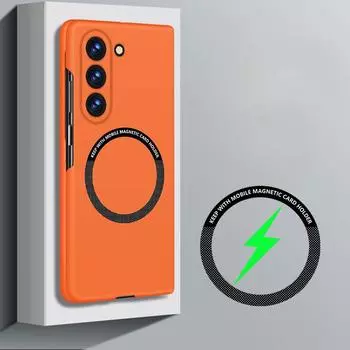 Для Magsafe Magnetic Frameless Hard PC Case для Samsung Galaxy Z Fold 6 Fold6 Fold5 Fold4 Wireless Charging Shockproof Matte Cover Ultra-Thin Samsung fold 6 белый