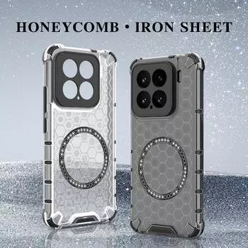 Для Magsafe Magnetic Full Cover для Xiaomi 15 Pro Mi15 14T Pro 14 T 13T 12T 14 Ultra POCO C75 C65 Wireless Charging Противоударные силиконовые чехлы TPU for xiaomi 14T серый