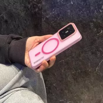 Для Magsafe Magnetic Matte Pc Полупрозрачный чехол для POCO F7 Ultra F7Pro POCOF7 Ultra Pro Противоударный защитный чехол-бампер For POCO F7 pro роза розовый