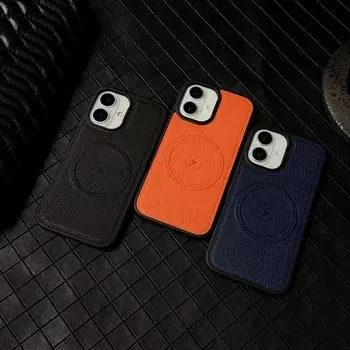 Для Magsafe Magnetic Wireless Charge тисненый чехол из искусственной кожи для iPhone 16 15 Pro 14 Plus 13 12 Pro Max 11 ударопрочный TPU Hybird Pc тонкий чехол iPhone 16 чёрный