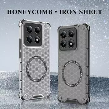 Для Magsafe Magnetic Wireless Charging Full Cover для Xiaomi 14T Pro 14 T Ударопрочный прозрачный защитный силиконовый чехол TPU для Xiaomi Mi14TPro for xiaomi 14T серый