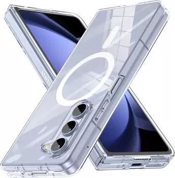 Для Magsafe Магнитный беспроводной зарядный чехол для Samsung Galaxy Z Fold6 Fold5 Fold 6 5 5G Прозрачный противоударный задний чехол Coque For Galaxy Z Fold5 чистый