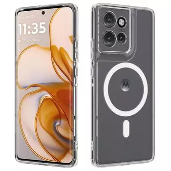 Для Magsafe Магнитный беспроводной зарядный чехол для Motorola Moto Edge 50 Neo Edge50 Neo Прозрачный противоударный чехол для задней крышки For Moto Edge 50 Neo чистый