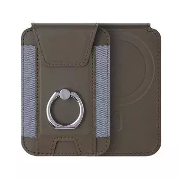 Для Magsafe Магнитный Кожаный Кошелек Для Iphone 15 14 13 12 11 Pro Max S24 S23 S22 Ultra Чехол Аксессуары Держатель Сумка Для Карты Телефона хаки