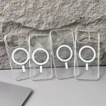 Для Magsafe Магнитный прозрачный чехол для телефона iPhone 16 Plus Pro Max Ударопрочный ПК Hybird Tpu Жесткий тонкий защитный чехол от падения iPhone 16 прозрачный