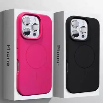 Для Magsafe Мягкий жидкий силиконовый чехол для iPhone 16 15 Plus 14 11 12 13 Pro Max Магнитный беспроводной зарядный матовый чехол iPhone 16 Pro Max белый