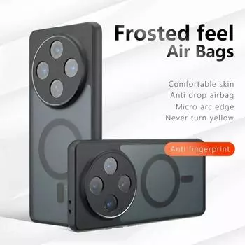 Для Magsafe ударопрочный акриловый чехол для телефона POCO C75 C 75 F6 X6 Pro M6 Plus магнитный жесткий бампер матовая задняя крышка для Redmi 14C Note 14 Pro Plus POCO C75 чёрный