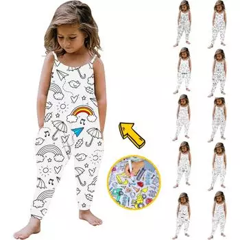 Для малышей, маленьких девочек, без рукавов, сделай сам, эскизы, летний комбинезон, одежда для игр 110 чёрный