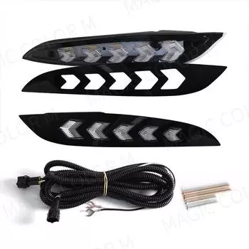 Для Mazda 3 Axela 2019 2020 DRL дневные ходовые огни светодиодные противотуманные фары указатель поворота белый желтый синий автомобильные аксессуары 12 В