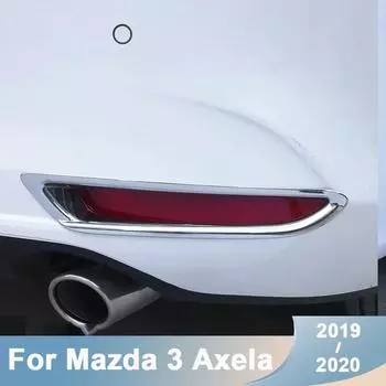Для Mazda 3 Axela ABS хромированный автомобильный передний задний противотуманный фонарь, крышка лампы, накладка, бампер, отражатель, аксессуары Rear