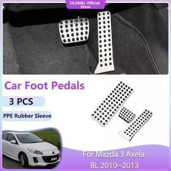 Для Mazda 3 Axela BL 2010~2013 автомобильные педали и детали аксессуары крышка газа ускоритель сплав нержавеющая сталь топливный тормоз без сверления