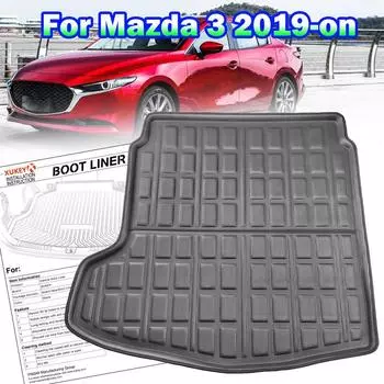 Для Mazda 3 BP sedan 4dr Saloon 2019 2020 2021 2022 багажник автомобиля грузовой коврик багажника поддон ковер багажный коврик аксессуары